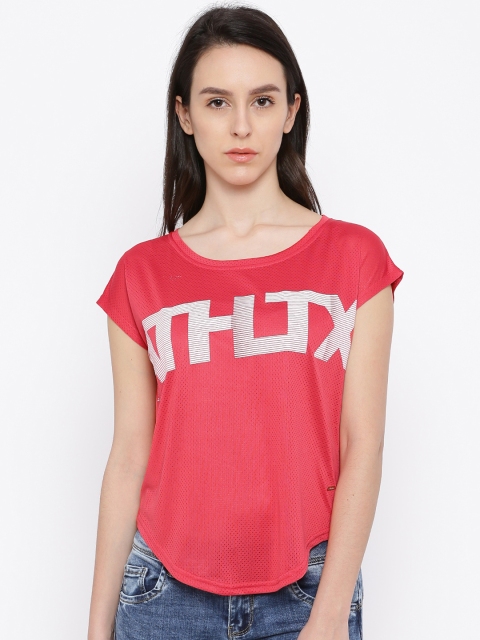 

Deal Jeans Women Pink Printed Boxy Top