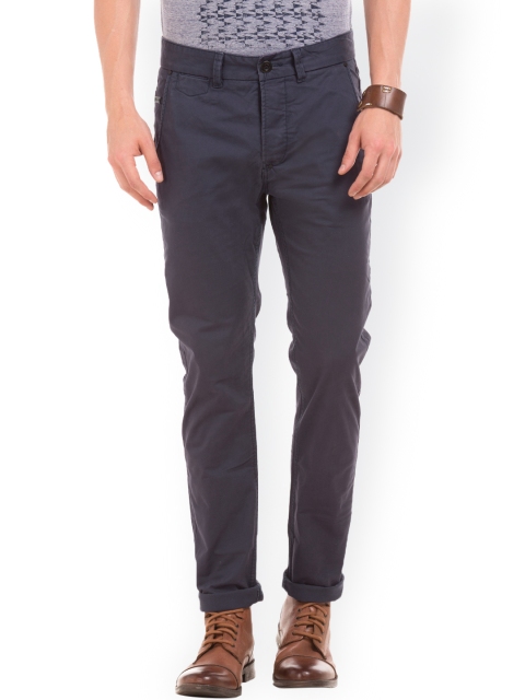 

Breakbounce Navy Slim Fit Chino Trousers, Navy blue