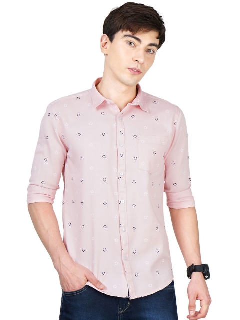 

SORATIA Men Pink Floral Printed Slim Fit Casual Shirt