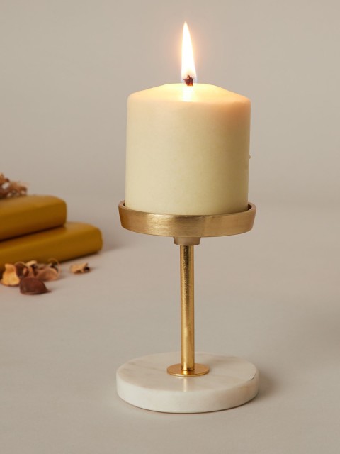 

Home Centre Gold-Toned Solid Metal Candle Holder