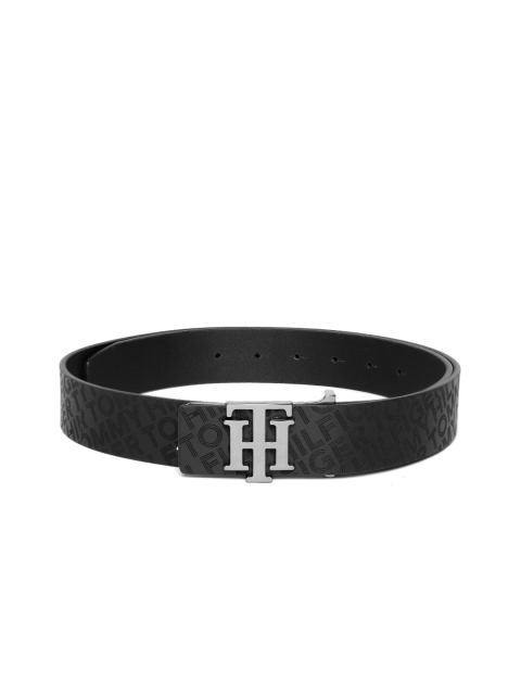 

Tommy Hilfiger Men Black Printed Leather Belt