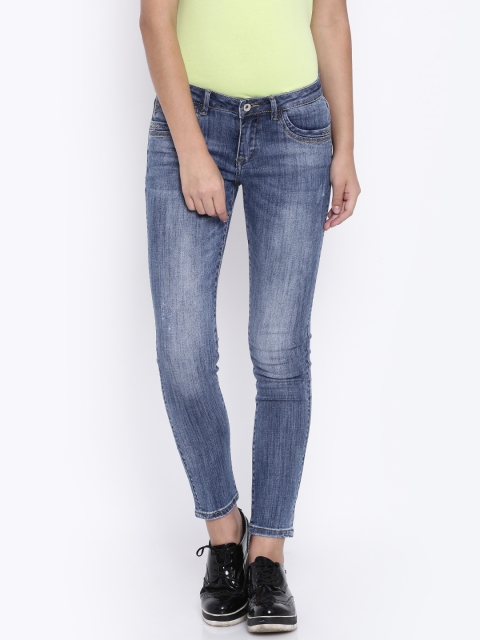 

Deal Jeans Women Blue Skinny Fit Low-Distress Jeans