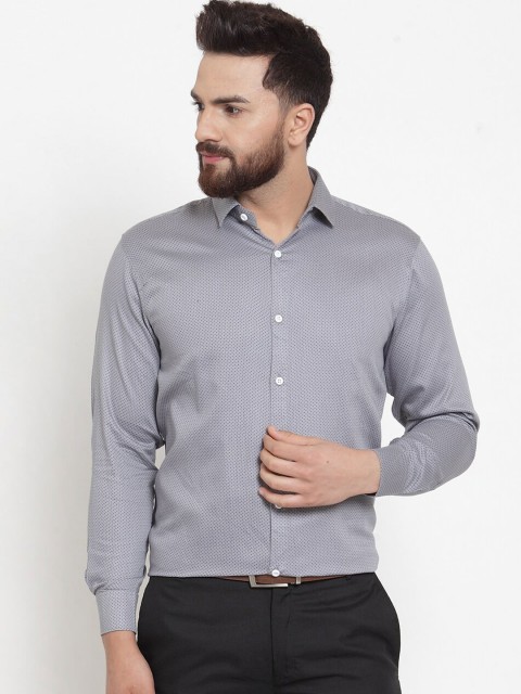 

JAINISH Men Grey Standard Cotton Formal Shirt