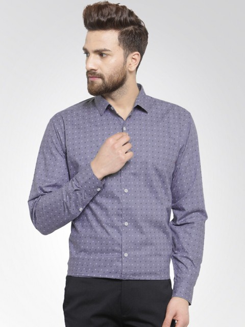 

JAINISH Men Grey Standard Checked Cotton Formal Shirt