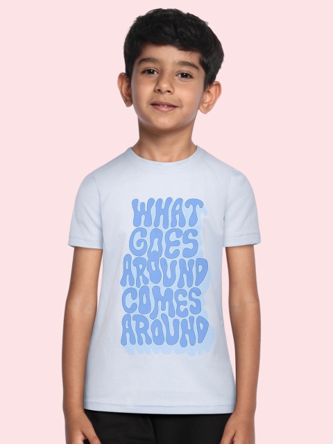 

GOJI Boys Blue Typography Print T-shirt