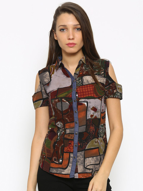 

Deal Jeans Women Multicolour Regular Fit Printed Casual Shirt, Multi