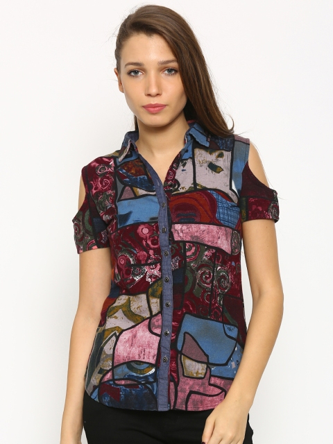 

Deal Jeans Women Multicoloured Printed Casual Shirt, Multi