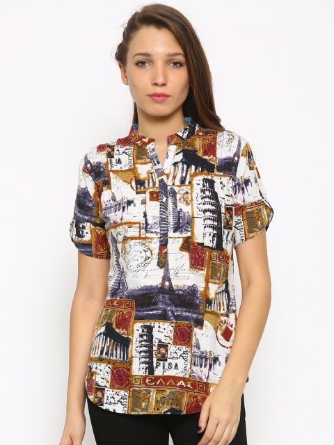

Deal Jeans Women Multicoloured Printed Shirt Style Top, Multi