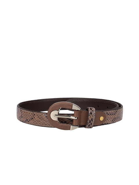 

Da Milano Women Beige & Brown Animal Textured Leather Belt
