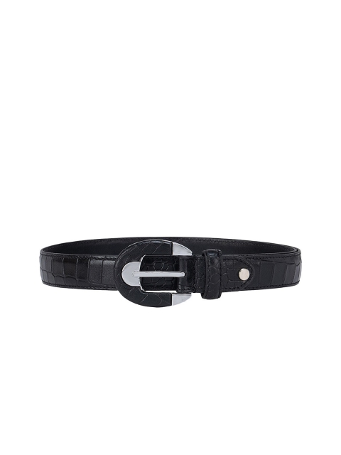 

Da Milano Women Black Textured Leather Belt