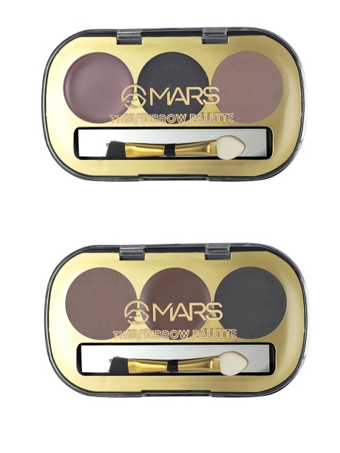 

MARS Set of 2 Powder Cake & Cream The Eyebrow Palette - 01 & 02, Multi