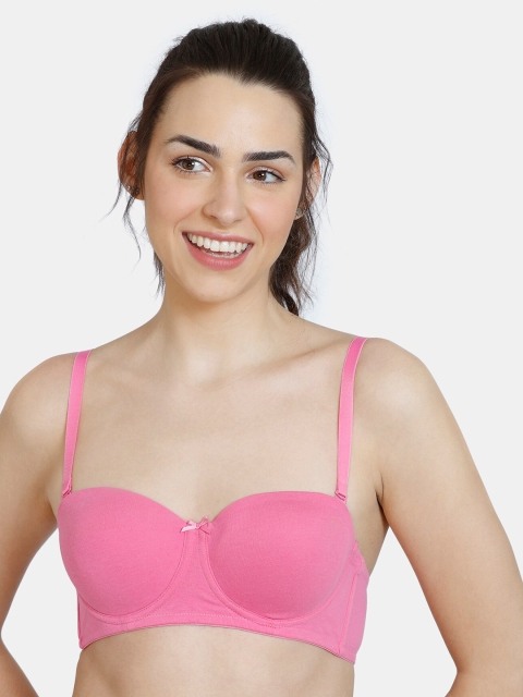 

Zivame Pink Non Wired Non-Padded T-Shirt Bra