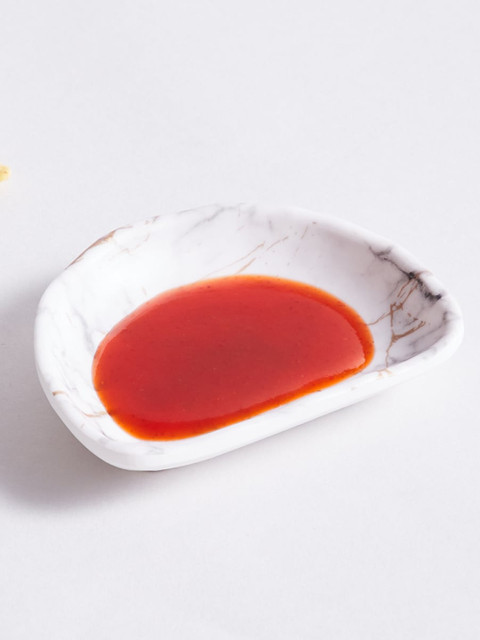 

Home Centre White & Grey Printed Melamine Sauce Dip Bowl