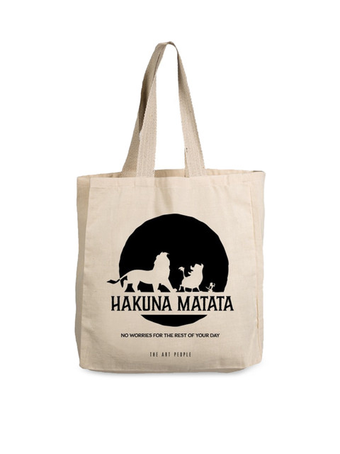 

The Art People Off White Printed Shopper Tote Bag