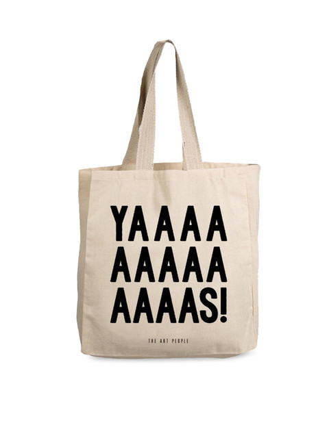

The Art People Off White Printed Shopper Tote Bag
