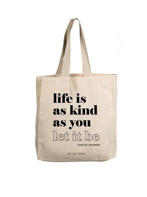 

The Art People Off White Shopper Tote Bag