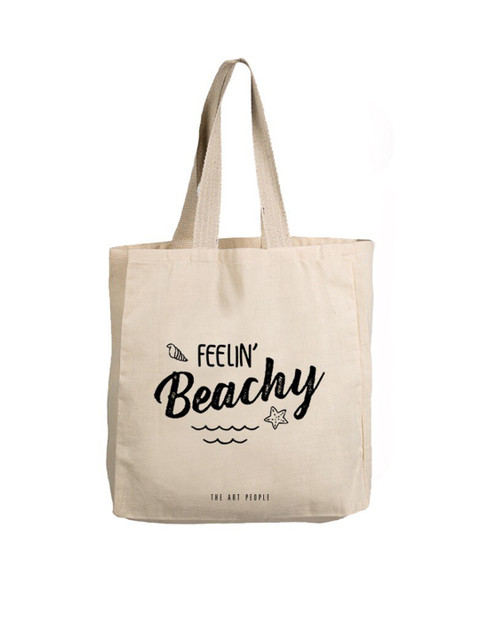 

The Art People Off White Printed Shopper Tote Bag