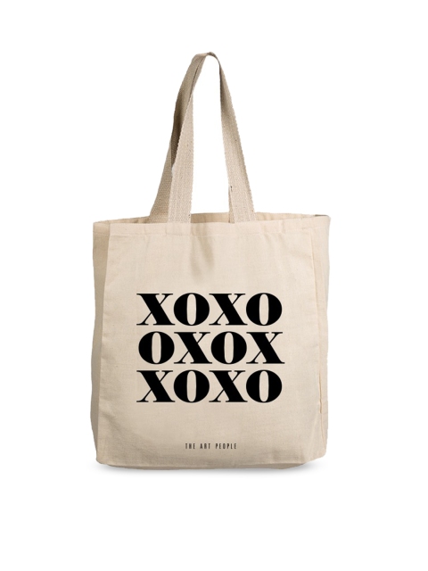 

The Art People Off White Printed Tote Bag