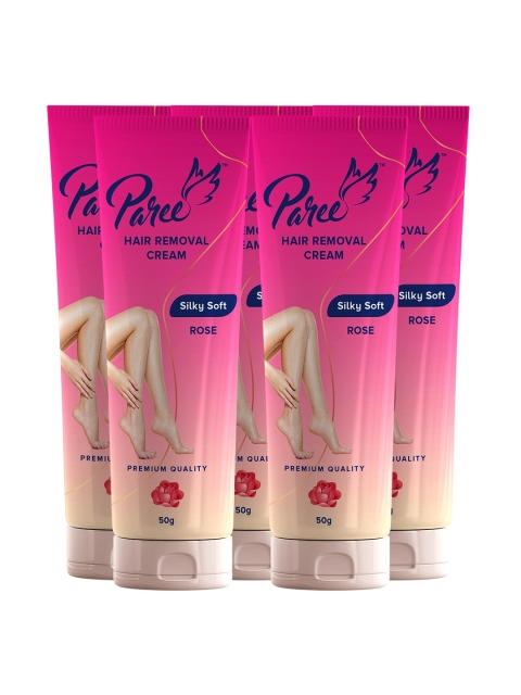 

Paree Set Of 5 Hair Removal Cream Silky Soft With Rose (50g), White