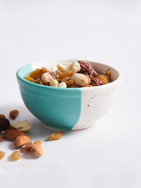 

Home Centre Blue & White Colourblocked Stoneware Fiesta Matte Bowls 150ml
