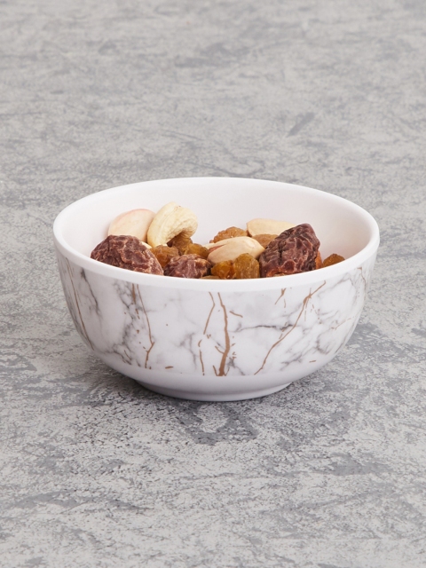 

Home Centre White & Grey 1 Pieces Printed Melamine Glossy Bowls