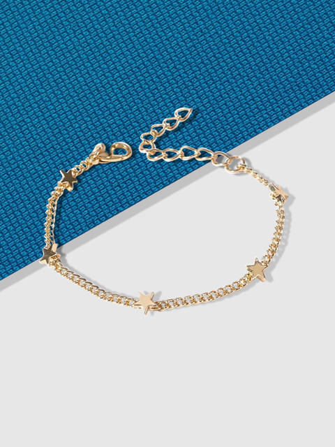 

LYKKEIN Women Gold-Plated Star Charm Bracelet