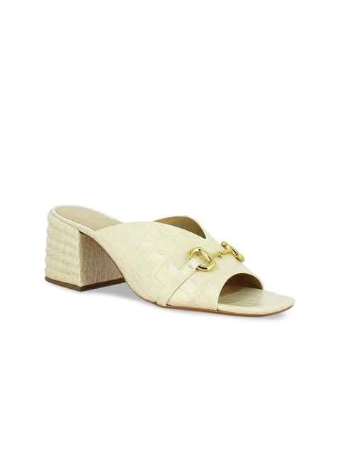 

Saint G Off White Leather Block Mules