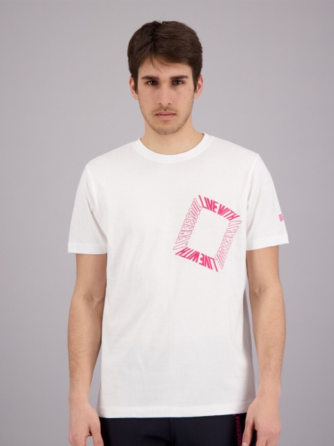 

FREESOUL Men White Typography Printed T-shirt
