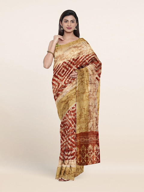 

Pothys Maroon & Yellow Printed Saree