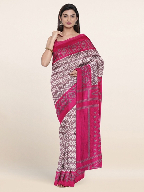 

Pothys Mauve & White Saree