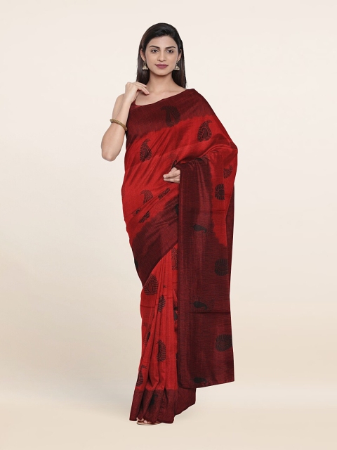 

Pothys Maroon & Black Printed Saree