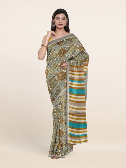 

Pothys Multicoloured Cotton Blend Saree, Multi