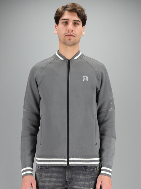 

FREESOUL Men Grey Solid Sweatshirt