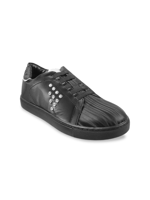 

Metro Women Black Textured Sneakers