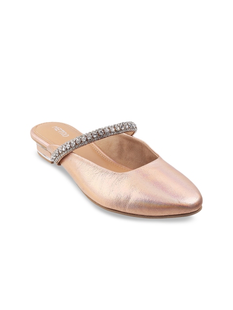 

Metro Rose Embellished Block Mules
