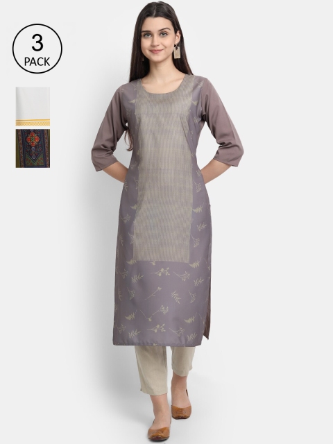

Ethnic basket Women Multicoloured Ethnic Motifs Printed Crepe Kurta, Multi