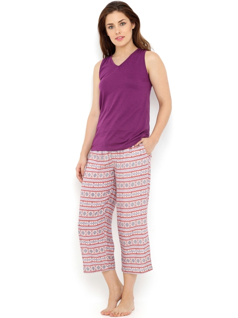 

Heart 2 Heart Purple Printed Nightsuit LCP79MIMOSA