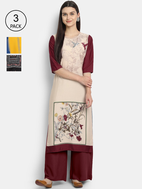 

Ethnic basket Women Multicoloured Ethnic Motifs Printed Crepe Kurta, Multi