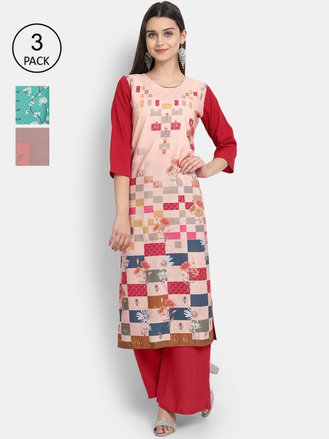

Ethnic basket Women Multicoloured Ethnic Motifs Printed Crepe Kurta, Multi