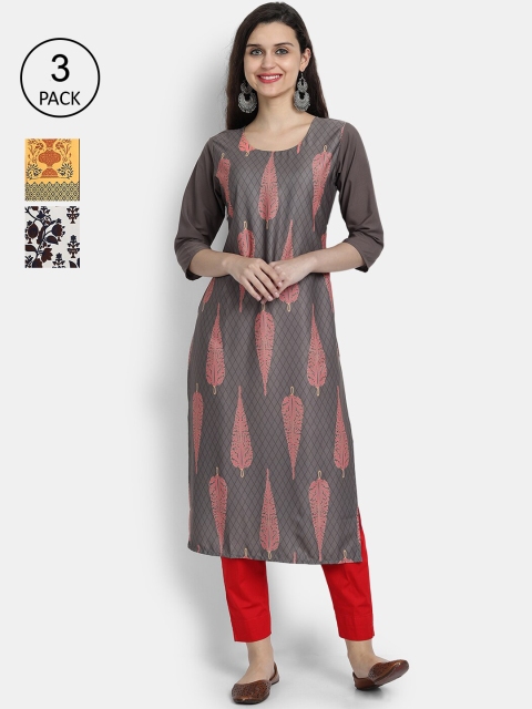 

Ethnic basket Women Multicoloured Ethnic Motifs Printed Crepe Kurta, Multi