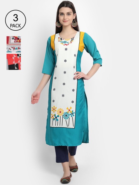 

Ethnic basket Women Multicoloured Ethnic Motifs Printed Crepe Kurta, Multi