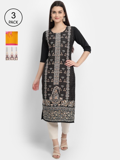 

Ethnic basket Women Multicoloured Ethnic Motifs Printed Crepe Kurta, Multi