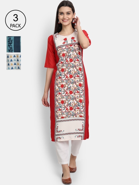 

Ethnic basket Women Multicoloured Ethnic Motifs Printed Patchwork Crepe Kurta, Multi