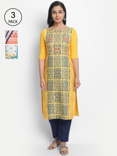 

Ethnic basket Women Multicoloured Ethnic Motifs Printed Crepe Kurta, Multi