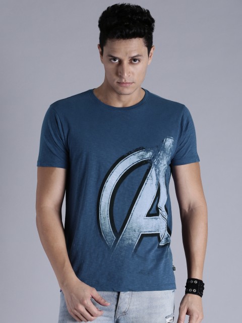 

Kook N Keech Marvel Men Purple Printed Round Neck T-shirt