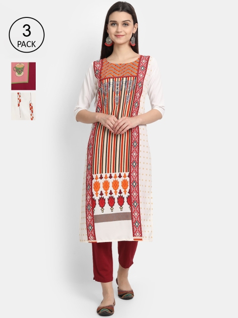 

Ethnic basket Women Multicoloured Floral Printed Crepe Kurta, Multi