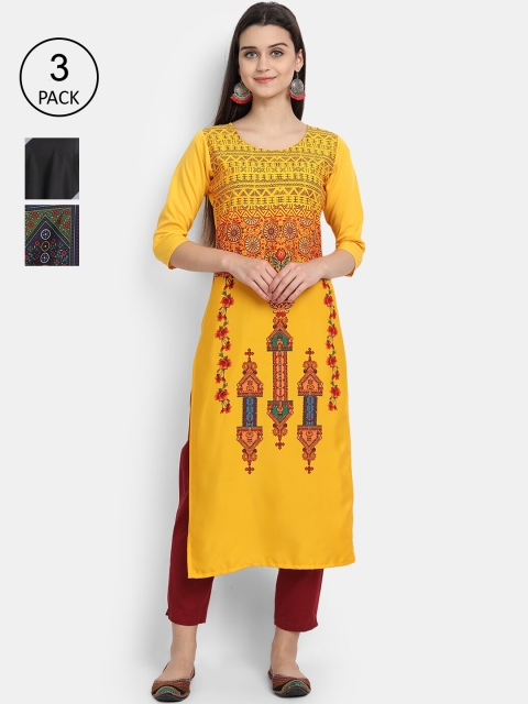 

Ethnic basket Women Multicoloured Ethnic Motifs Printed Crepe Kurta, Multi