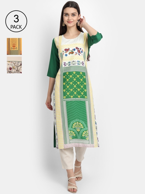 

Ethnic basket Women Multicoloured Ethnic Motifs Printed Crepe Kurta, Multi