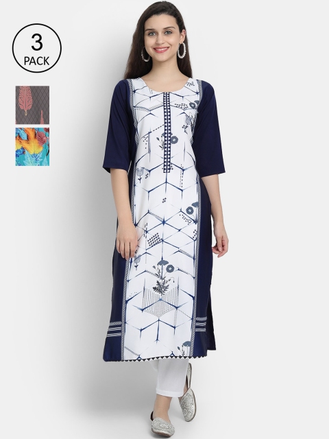 

Ethnic basket Women Multicoloured Ethnic Motifs Printed Crepe Kurta, Multi