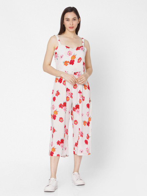 

SPYKAR Brown Printed Culotte Jumpsuit